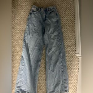 Garage high waisted, wide leg jeans.